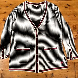 Oprah Collection for Talbots - medium striped cardigan
